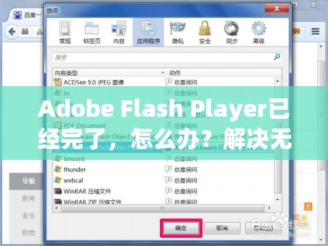 Adobe Flash Player已经完了，怎么办？解决无法使用的问题和替代方案