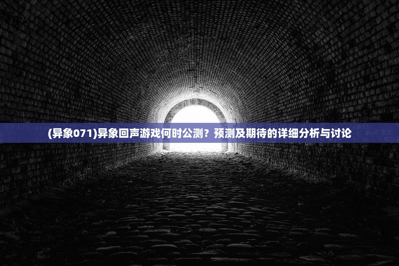 (异象071)异象回声游戏何时公测？预测及期待的详细分析与讨论